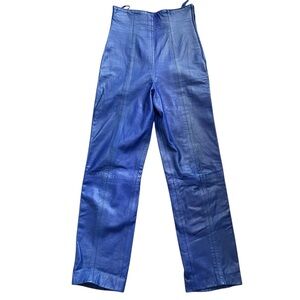Vintage Michael Hoban for North Beach Leather High-Waisted Leather Pants SZ 5/6